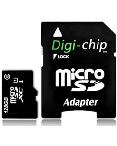 Digi Chip 128GB Micro-SD Memory Card for Samsung Galaxy J1, Galaxy J2, Galaxy J3, Galaxy J5, Galaxy J7, J2 Pro & J3 Pro Cell Phones