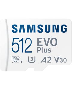 Samsung Evo Plus microSD SDXC U3 Class 10 A2 Memory Card 130MB/s with SD Adapter 2021 (512GB)
