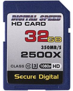 Digital Speed Memory 32GB 2500X Professional High Speed 350MB/s Error Free (SDHC)