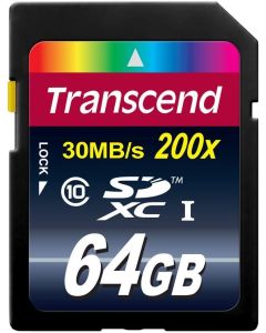 Transcend 64GB Secure Digital Class 10 Extreme Capacity (SDXC) Memory Card