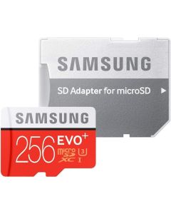 Samsung EVO+ 256GB UHS-I microSDXC U3 Memory Card with Adapter (MB-MC256DA/AM)