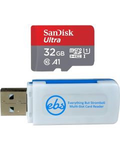 SanDisk 32GB SDHC Micro Ultra Memory Card Bundle Works with Motorola Moto G6, G6 Play, G6 Plus, G6+ (SDSQUAR-032G-GN6MN) Plus (1) Everything But Stromboli (TM) Combo Card Reader