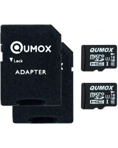 QUMOX 2X 16GB Micro SD Memory Card Class 10 UHS-I 16 GB HighSpeed Write Speed 12MB/S Read Speed Upto 70MB/S
